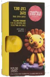 בצק סוכר צהוב עלמה 150 גרם (פרווה)