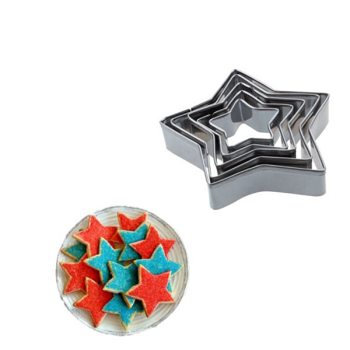סט 5 חותכני כוכבים מתכת