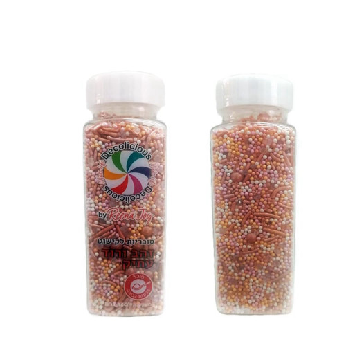 סוכריות Sprinkles זהב ורוד עתיק 120 גרם