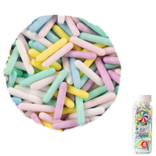 סוכריות Sprinkles “מקלות” פסטל 120 גרם