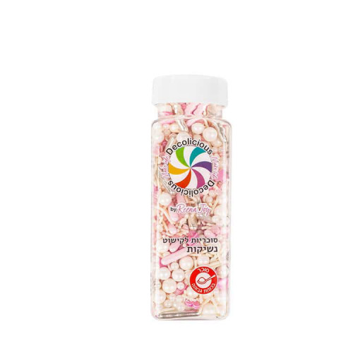סוכריות Sprinkles נשיקות ורוד לבן 120 גרם