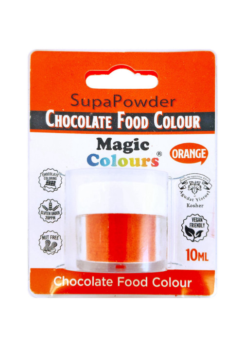 אבקת צבע מאכל לשוקולד כתום Magic Colours