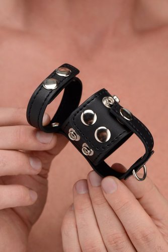טבעת זקפה עם חובק לאשכים Cock Strap and Ball Stretcher