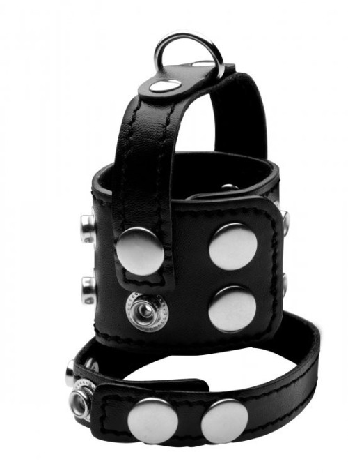 טבעת זקפה עם חובק לאשכים Cock Strap and Ball Stretcher