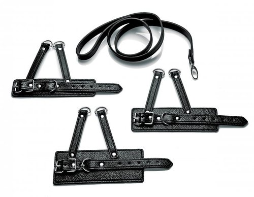רצועת משיכה לאשכים בשלושה קטרים שונים XR BRANDS - 3 Piece Ball Stretcher Training Set