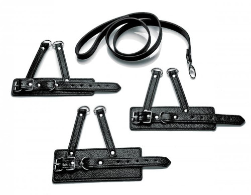 רצועת משיכה לאשכים בשלושה קטרים שונים XR BRANDS - 3 Piece Ball Stretcher Training Set