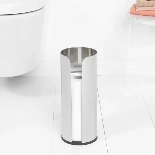 מתקן לגלילי נייר טואלט ניקל Brabantia מתוך קולקציית מתקנים לנייר טואלט (פרטים קטנים וגימור) - פריט מעוצב לעיצוב חלל רחצה מודרני ויוקרתי