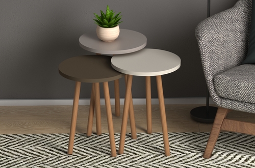 לבן-נס קפה-חום