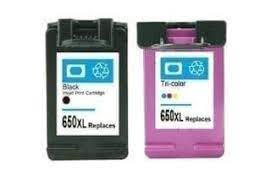 זוג ראשי דיו תואמים HP 650XL שחור+צבע