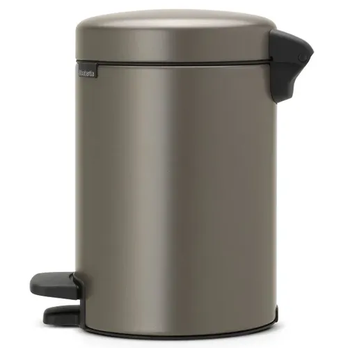 פח ברבנטיה 3 ליטר Brabantia פלטינום פח לשירותים מתוך קולקציית פחי אשפה לשירותים (צילום מורחב) - עשוי מחומרים עמידים בפני לחות וחלודה לאורך זמן