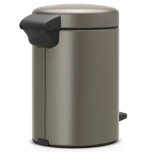 פח ברבנטיה 3 ליטר Brabantia פלטינום פח לשירותים מתוך קולקציית פחי אשפה לשירותים (פרטים קטנים וגימור) - מתאים לשדרוג מראה האמבטיה בקלות ובמהירות