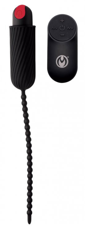 חוטר סאונדינג סיליקון רוטט לאיבר המין XR Brands - 7X Dark Chain Rechargeable Remote Silicone Sound