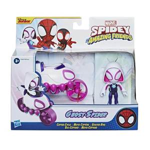 ספיידי דמות פנתר שחור ומכונית משוך וסע - SPIDEY