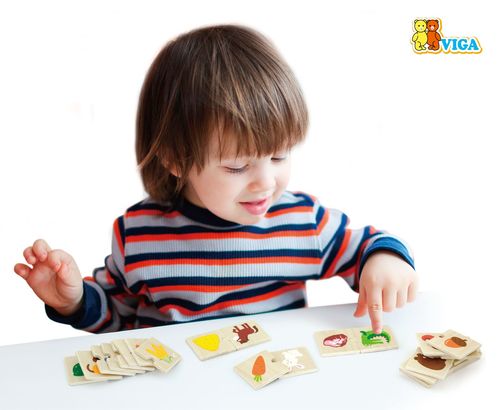 פאזל האכלת חיות מעץ (ויגה)
