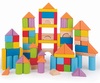 סט 101 קוביות עץ צבעוניות לבניה