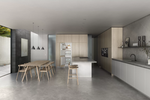 מקרר אינטגרלי מלא מקפיא תחתון מבית גגנאו GAGGENAU דגם RB289 300
