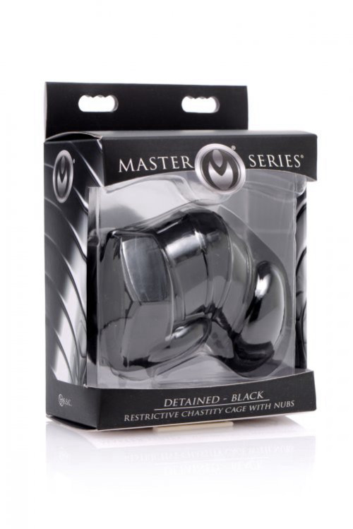 חגורת צניעות כלוב רך לאיבר המין של הגבר XR Brands- Detained Restrictive Chastity Cage