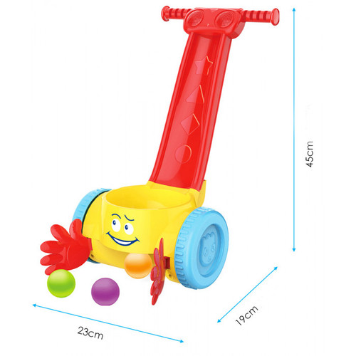 הליכון אוסף כדורים עם אפקטים קוליים + 3 כדורים צבעוניים
