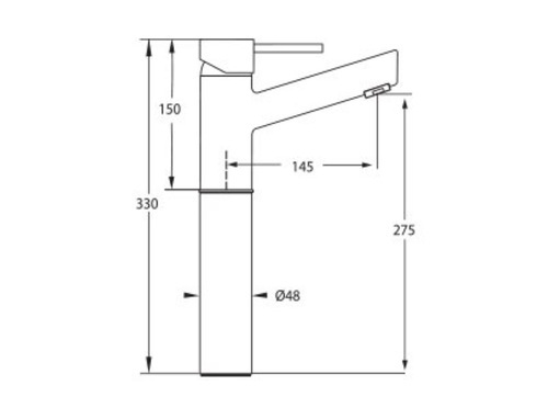 חמת ברז לכיור מונח סדרת מצדה 303244