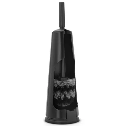מברשת אסלה שחורה Brabantia ,ברבנטיה מתוך קולקציית מברשות אסלה (תצוגה מזווית עליונה) - קל לניקוי ותחזוקה לשמירה על מראה חדש ומבריק