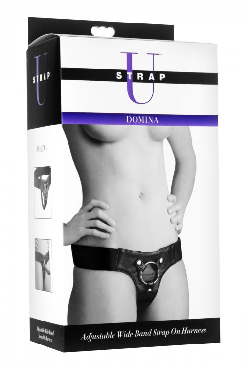 רתמה לסטרפ און XR Brands - Domina Wide Band Strap On Harness