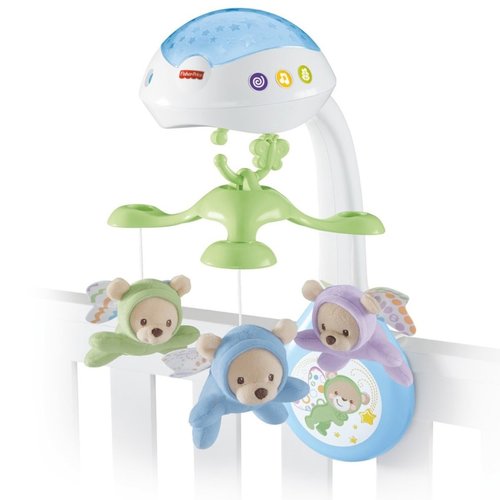   מובייל פרפרים עם שלט ומקרן תקרה פישר פרייס fisher-price