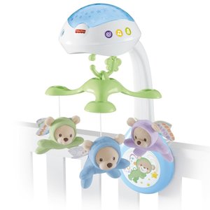   מובייל פרפרים עם שלט ומקרן תקרה פישר פרייס fisher-price
