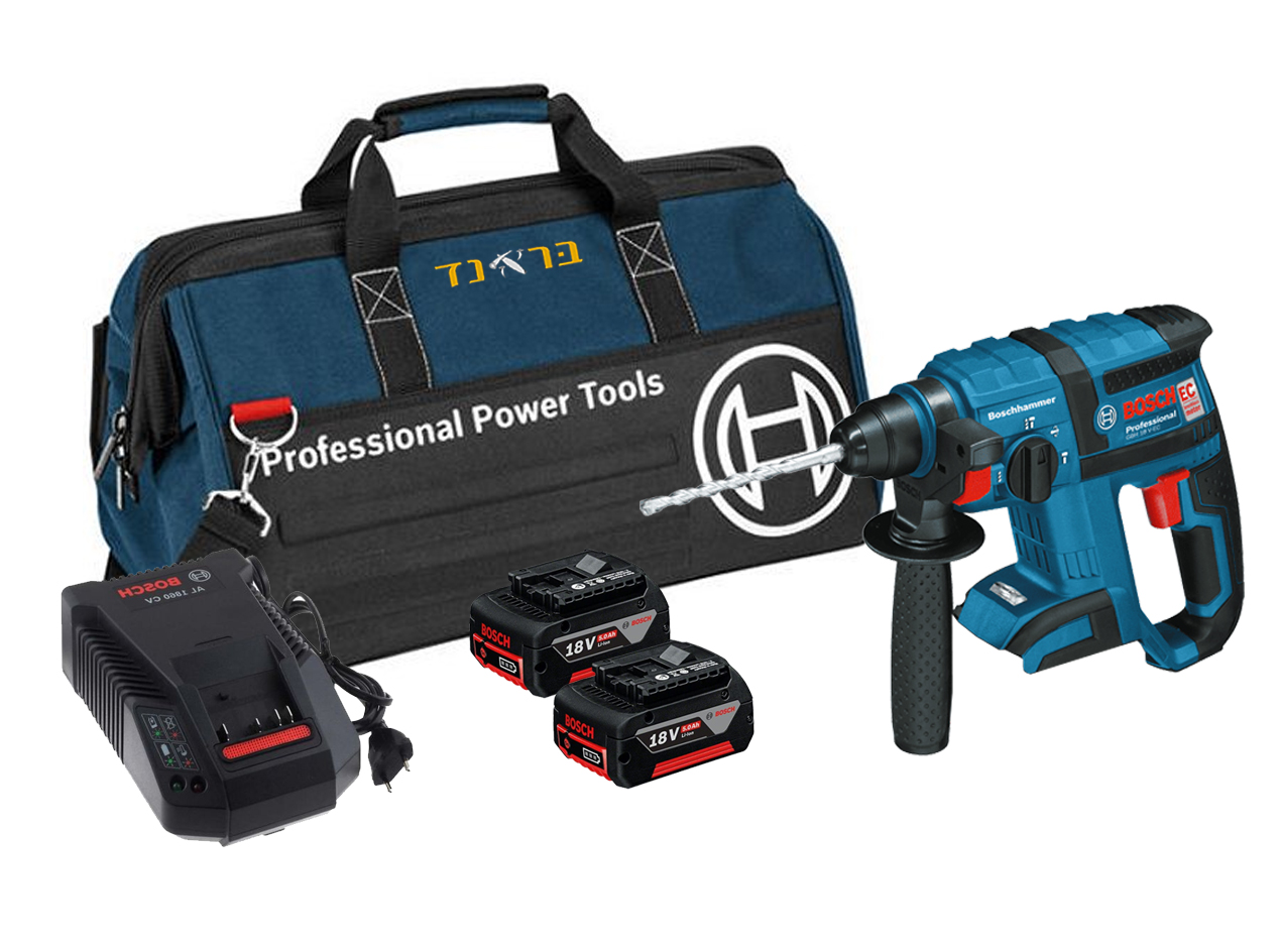 פטישון נטען 18V + שתי סוללות 5.0AH