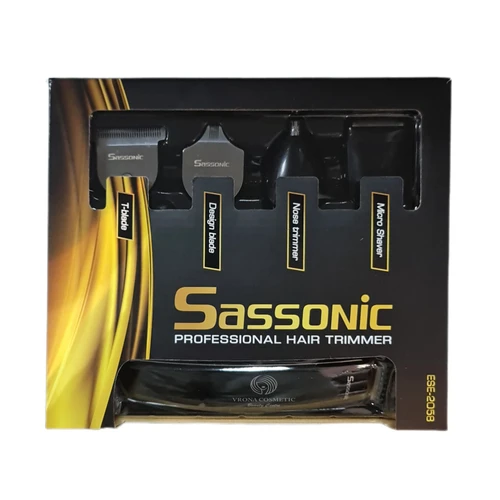 מכונת תספורת וגילוח עם 4 ראשים מתחלפים דגם Sassonic 2058