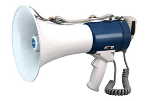 מגפון CAROL כחול בהספק 35W כולל מיקרופון נשלף