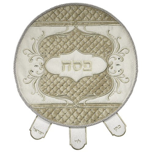 סט פסח מפואר משובץ באבנים 4 חלקים כיסוי פסח