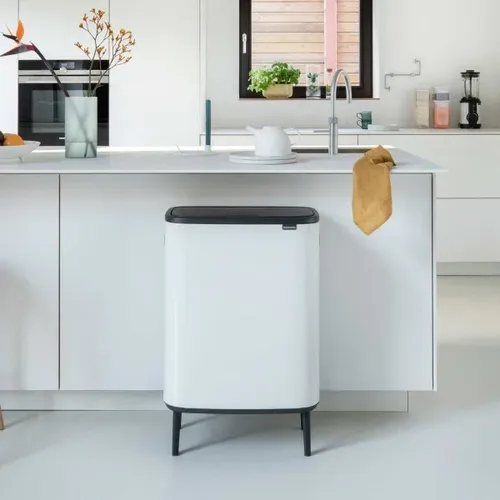 פח ברבנטיה למטבח 60 ליטר - BO Brabantia לבן מתוך קולקציית פחי אשפה למטבח (מבט נוסף) - מתאים לשדרוג מראה האמבטיה בקלות ובמהירות