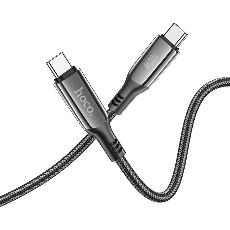 כבל טעינה וסינכרון עם תצוגה Hoco S5 Type-c to Type-c 100W 1.2m