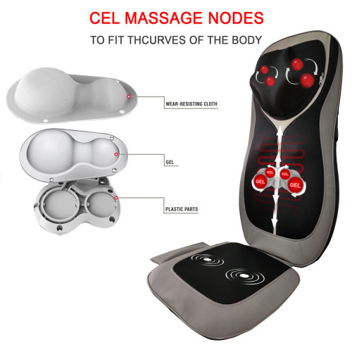 מושב עיסוי שיאצו ג'ל בטכנולוגיה חדשה לגב ולצוואר MEDICS CARE MC-2305