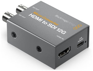 ממיר קומפקטי HDMI לSDI 12G עם ספק מתח