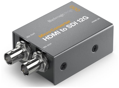 ממיר קומפקטי HDMI לSDI 12G עם ספק מתח 