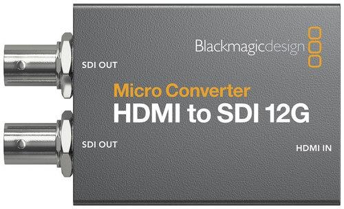 ממיר קומפקטי HDMI לSDI 12G עם ספק מתח 