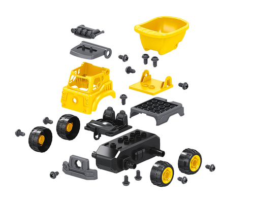 ערכה להרכבת משאית / מחפרון חשמלית עם שלט רחוק/מברגה חשמלית