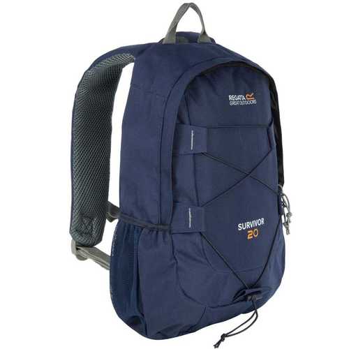 תיק גב 20 ליטר עשוי 100% פוליאסטר וגב רשת לזרימת אוויר חלקה - דגם Survivor כחול נייבי