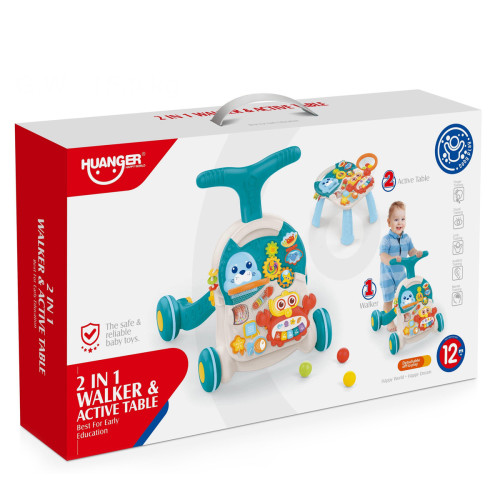 הליכון לתינוק 2 ב- 1 -2in 1 baby walker כתום - Orange