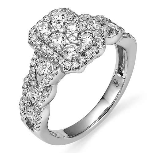טבעת יהלומים 1.30ct מזהב 14K