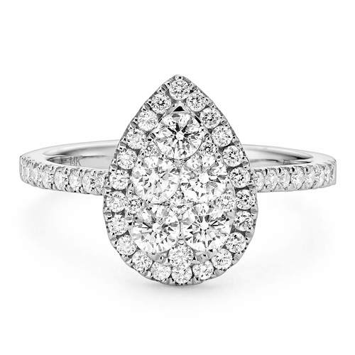 טבעת יהלומים1.05ct מזהב 14K