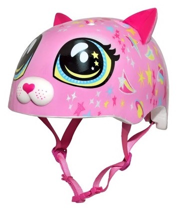 קסדת ילדים בעיצוב 3D עם פתחי אוורור לגיל 3-5 - חתול אסטרו