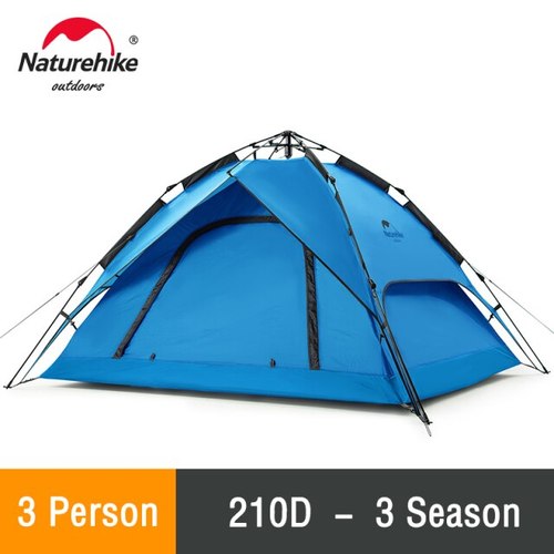 אוהל בן רגע ל 3 אנשים פתיחה מהירה NATUREHIKE TENT  דגם NH21ZP008