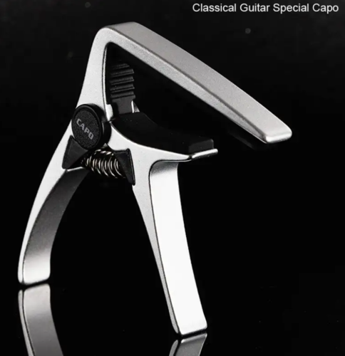 קאפו (גשר) לגיטרה קלאסית AC-20C בצבע כסף מבית Aroma