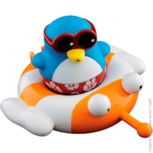 פינגווין מגניב ומשפריץ מים עם אבוב בצורת דג זהב לגילאי שנה ומעלה