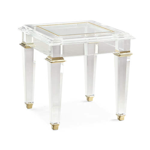 שולחן צד מרובע שקוף PIERRE END TABLE