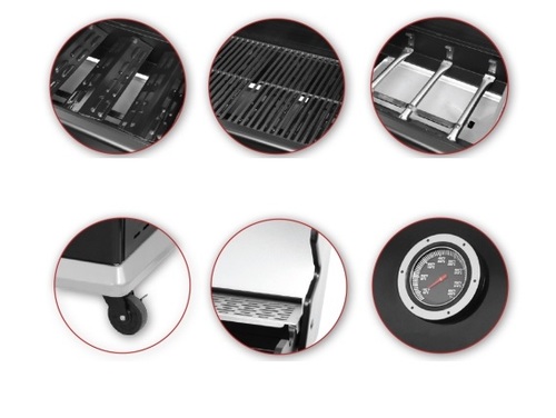 גריל גז ELEGANT 5B + כירת צד כירת צד גריל בעיצוב יוקרתי royal gourmet U.S.A