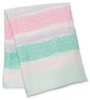 חיתול תינוק גדול מעוצב 100% טטרה במבוק 120X120 ס"מ - גלים מנוקד טורקיז/ורוד