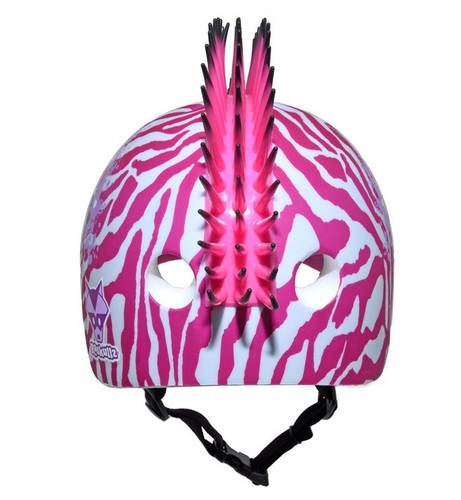 קסדת ילדים בעיצוב 3D עם פתחי אוורור לגיל 5+ - זברה מוהק